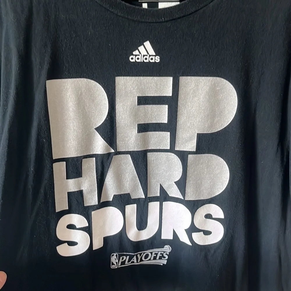 Adidas Rep Hard Spurs Graphic T Shirt Mens Black Large